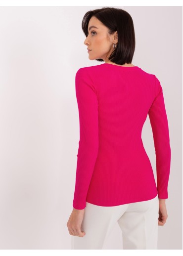 Fuchsiovo ružové tričko s dlhým rukávom