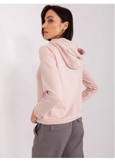 Púdrovo ružová mikina s kapucňou