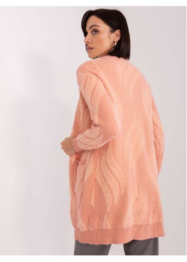 Tmavopúdrovo ružový kardigán