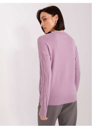 Fialový pulóver