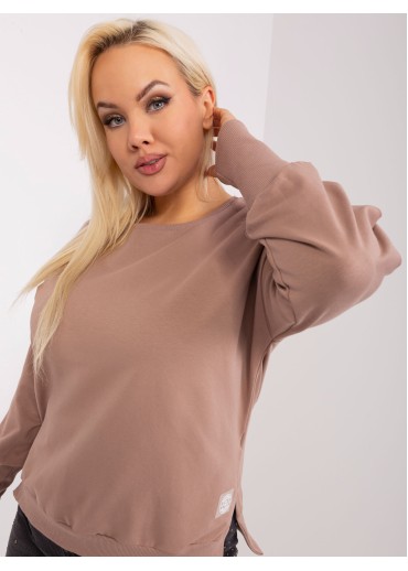 Béžovo hnedé tričko s dlhým rukávom