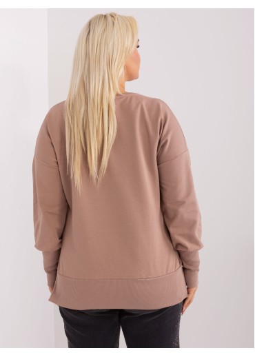 Béžovo hnedé tričko s dlhým rukávom