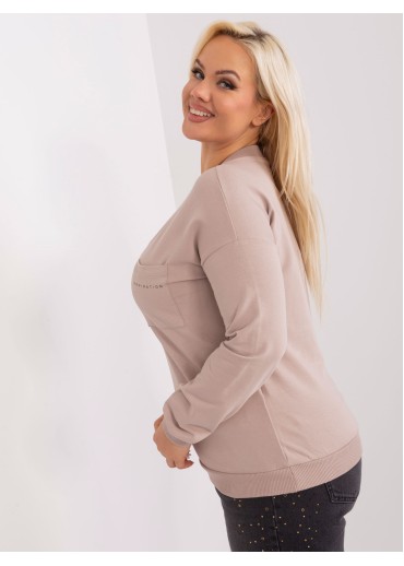 Béžovo hnedé tričko s dlhým rukávom