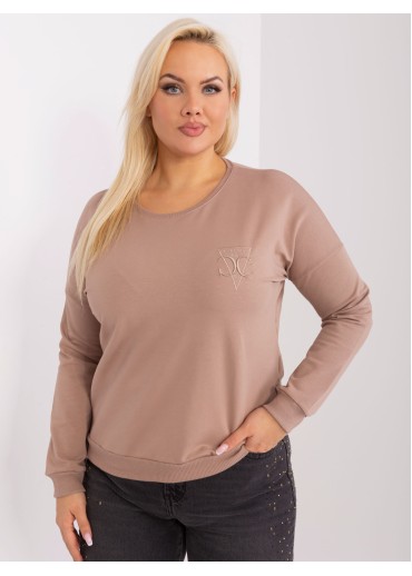 Béžovo hnedé tričko s dlhým rukávom