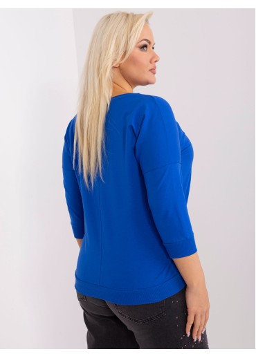 Kobaltovo modré tričko s potlačou