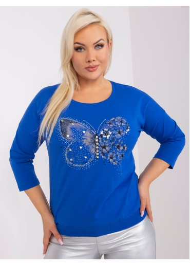 Kobaltovo modré tričko motýľ