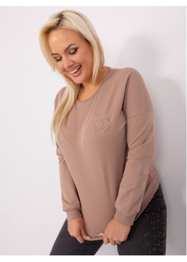 Béžovo hnedé tričko s dlhým rukávom