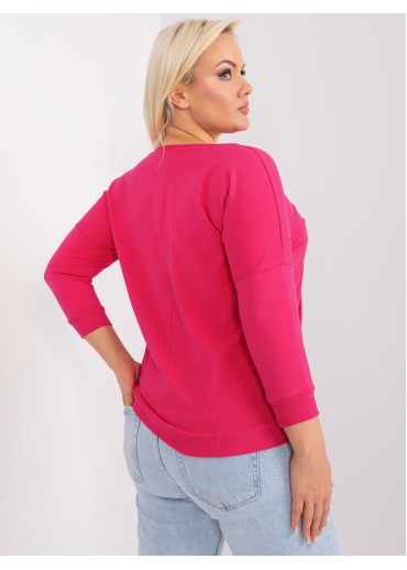 Fuchsiovo ružové tričko s potlačou