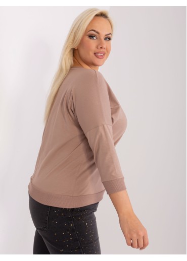 Béžovo hnedé tričko s potlačou