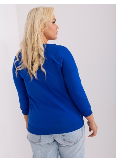 Kobaltovo modré tričko s potlačou