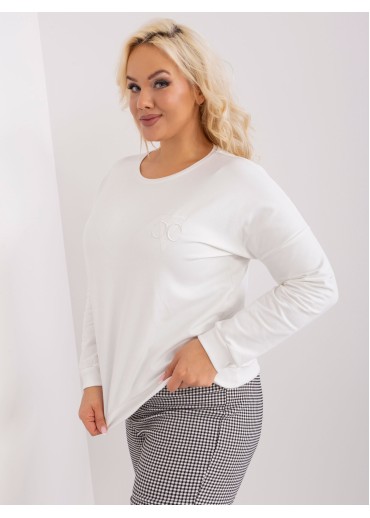 Smotanovo biele tričko s dlhým rukávom
