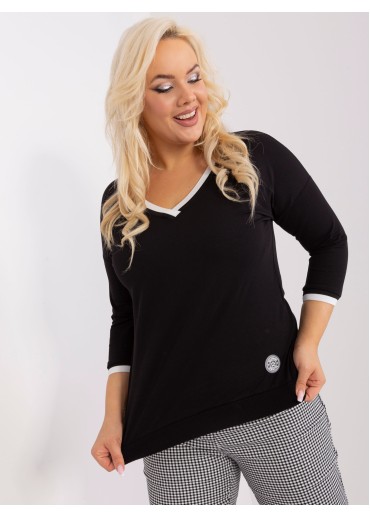 Čierne tričko s 3/4 rukávom