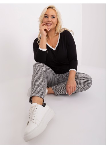 Čierne tričko s 3/4 rukávom