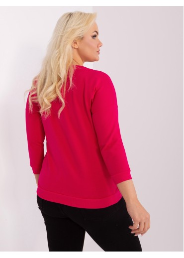 Fuchsiovo ružové tričko s potlačou