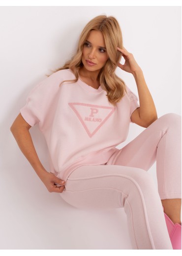 Púdrovo ružový teplákový komplet