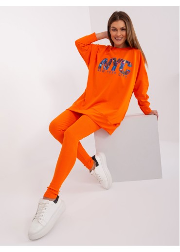 Oranžový teplákový komplet