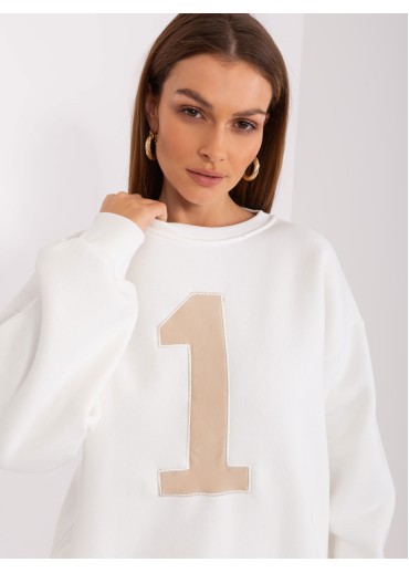 Smotanovo biela basic mikina