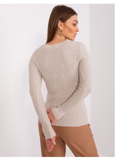 Béžovo hnedý pulóver