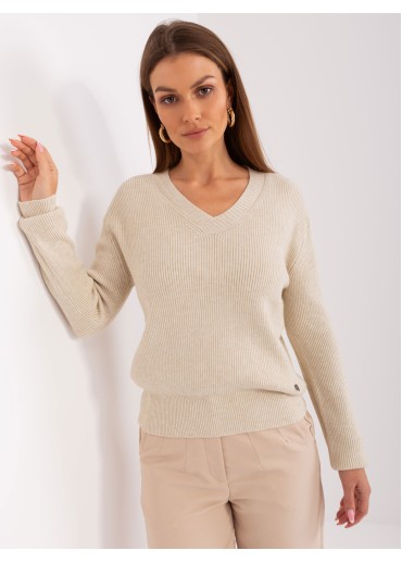 Béžovo hnedý pulóver