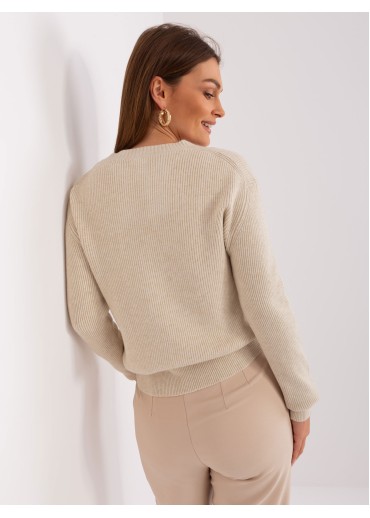 Béžovo hnedý pulóver