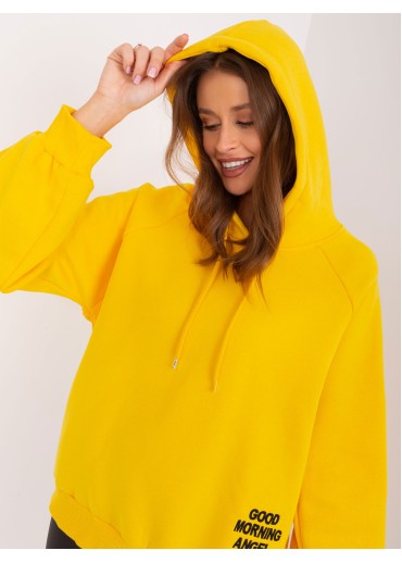 Žltá mikina s kapucňou