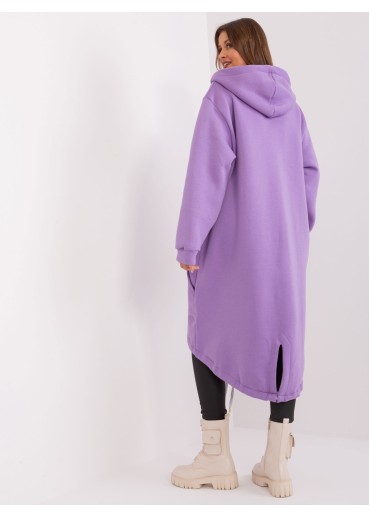 Fialová dlhá mikina