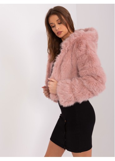 Púdrovo ružová chlpatá bunda