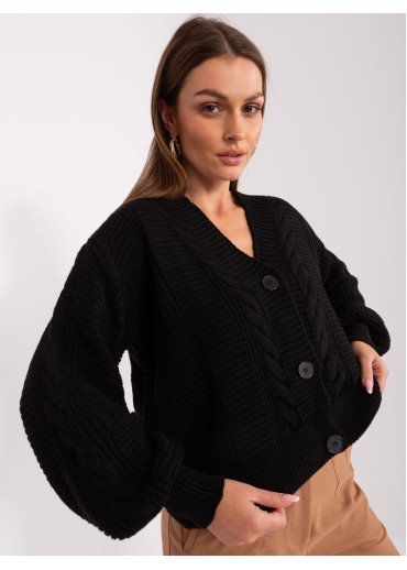 Čierny pletený sveter