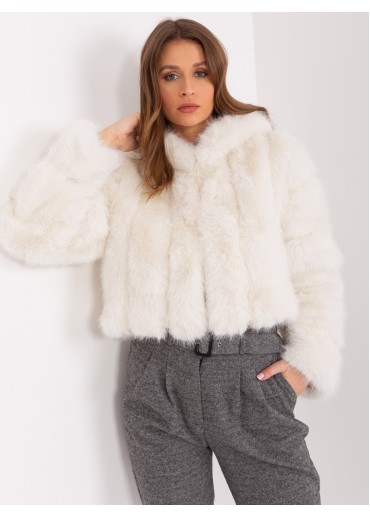 Smotanovo biela krátka bunda