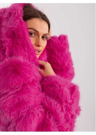 Fuchsiovo ružová krátka bunda