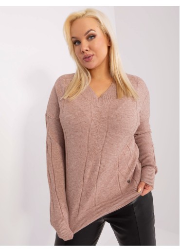 Béžovo hnedý pulóver