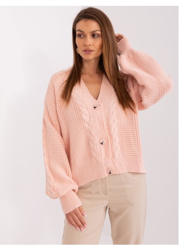 Púdrovo ružový pletený sveter