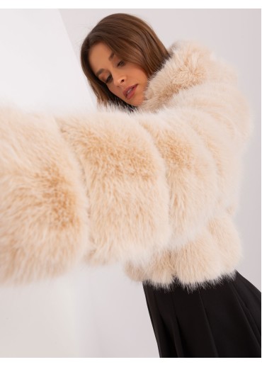 Béžovo hnedá chlpatá bunda