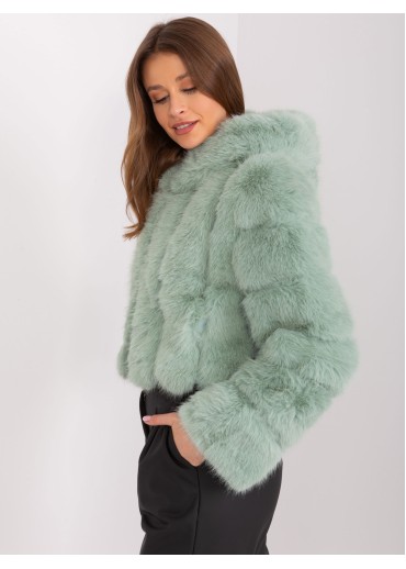 Svetlozelená chlpatá bunda