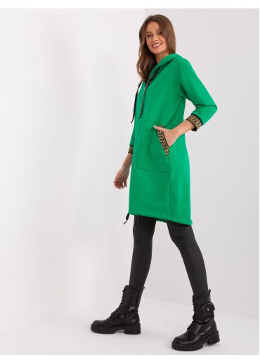 Zelená dlhá mikina