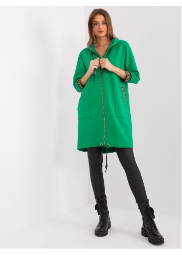 Zelená dlhá mikina