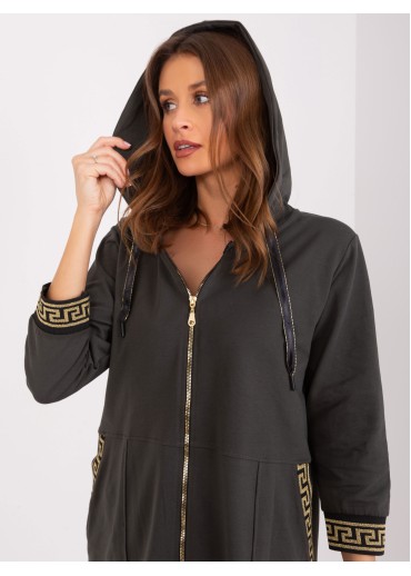 Tmavosivá dlhá mikina