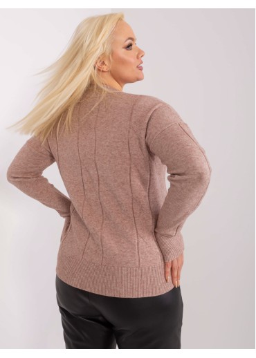 Béžovo hnedý pulóver