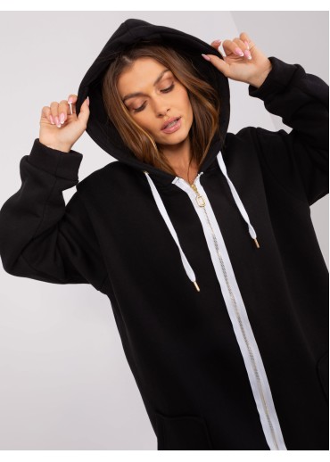 Čierna dlhá mikina