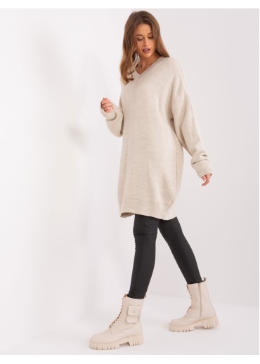 Béžovo hnedé pletené šaty