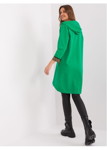 Zelená dlhá mikina