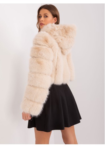 Béžovo hnedá chlpatá bunda