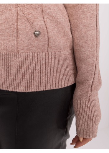 Béžovo hnedý pulóver