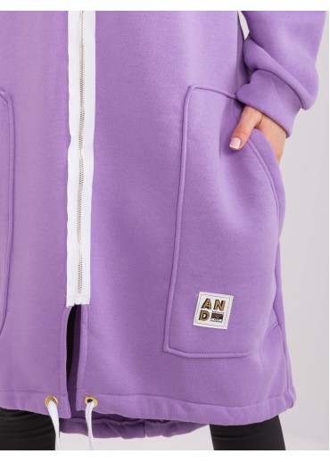 Fialová dlhá mikina