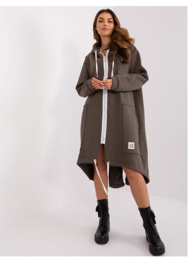 Khaki zelená dlhá mikina