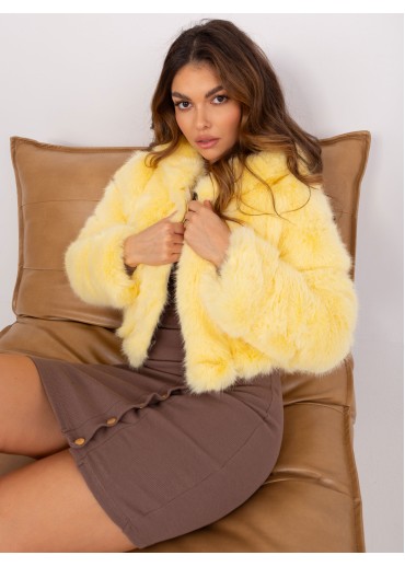 Vanilkovo žltá krátka bunda