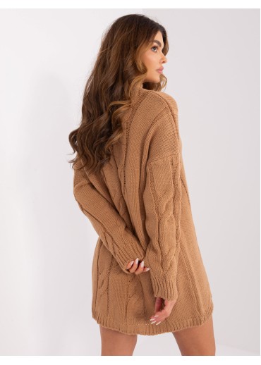Hnedé pletené šaty