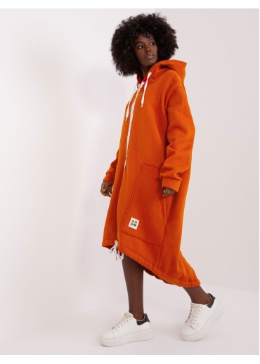 Mandarinkovo oranžová dlhá mikina