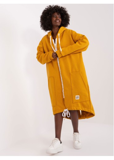 Karamelovo hnedá dlhá mikina