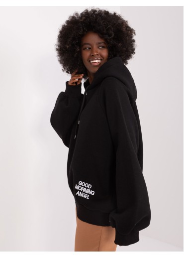 Čierna mikina s kapucňou